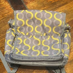 Timi & Leslie Gray and Yellow Diaper Bag EUC